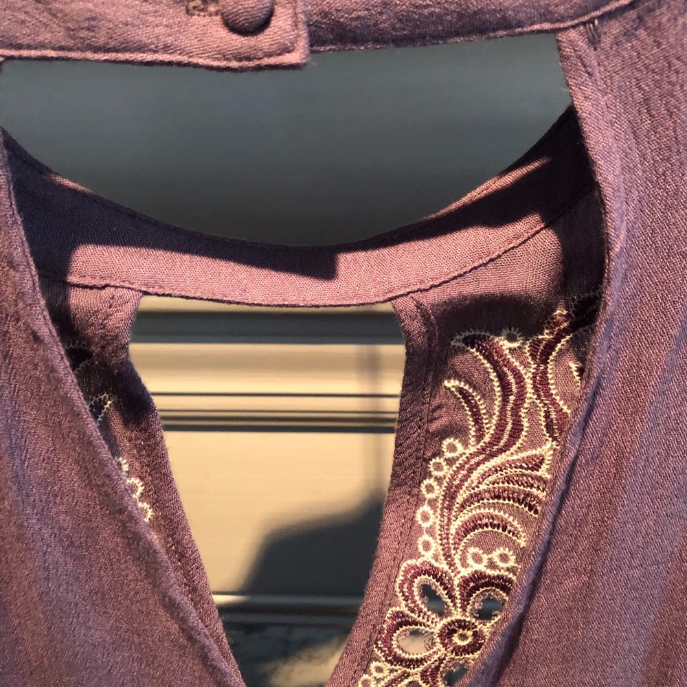 Boutique Lilac purple short dress or long shirt. L - Picture 4 of 7